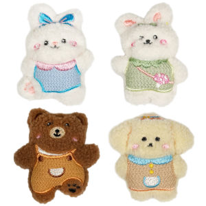 ของเล่นสัตว์เลี้ยงพูดเสียงเล็ก ๆ ขนนุ่มสำหรับล้างฟันกระดูกของรูปสุนัข เบอร์นีเซีย ฟรองซ์บรูน และเทอร์เรอร์