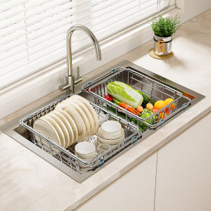 Micoe | Stainless Steel Kitchen Sink Drain Board Multi-Function Extendable Basket