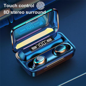 HQAi F9-10 Bluetooth Earphone Wrieless TWS 2-in-1 LED Digital Display Earphones Wireless Stereo Sport Waterproof Earbuds for All Smart Phone