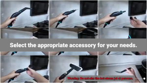 Tixx Multifunctional High-pressure Handheld Steam Cleaner 120℃ 1500ML Water Tank For Kitchen/Car/ Home/kitchen/Sofa