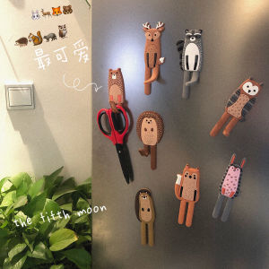 Móc Treo Đồ Trang Trí Hình Gấu Dễ Thương Bằng Cao Su Mềm Có Tính Từ Tính Cho Tủ Lạnh Thiết Kế Hình Động Vật Nhỏ Thiết Kế Gấu Dễ Thương