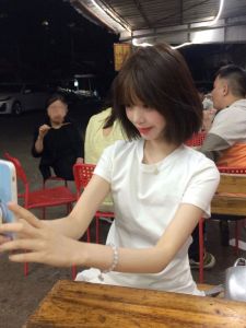 Basic Short Sleeve Pure Cotton T-Shirt Womens Slim Fit Summer White Cotton Top Korean Style round Neck Short Length