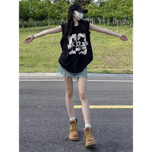 SHUQINGLAI | Cotton Racerback Vest Sleeveless T-Shirt Women