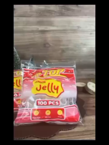 ( 1 PACK ) SENDOK JELLY PUDING BENING TRANSPARAN FRESH TIP TOP TIPTOP WARNA RANDOM 50 / 100 PCS