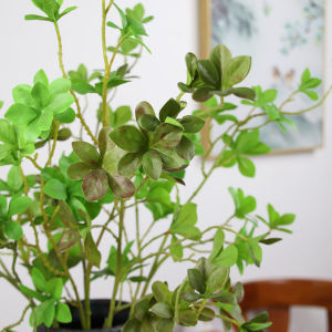 Mr. Cat Mr. Cat Green Plant Seven-star Leaf Nordic Simulation Flower Living Room Decoration Green Art Single Green Leaf Companion