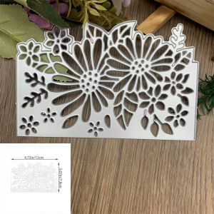 1pc Daisy Flower Edge Metal Cutting Dies Template for DIY Scrapbooking Paper Greeting Card Making Album Envelope Decoration Mold