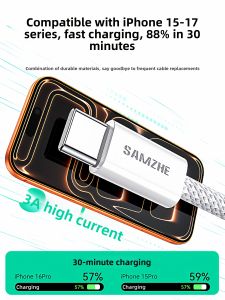 Samzhe | Fast Charging USB Type C Cable PD Compatibility
