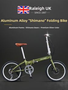 Raleigh | Aluminum Folding Bike 20 Inch Lightweight Portable Bicycle for Adults and Children Parent-Child Cycling Gears System