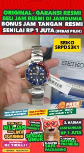 SEIKO 5 ORIGINAL - AUTOMATIC - SEIKO SRPD53K1 - Men RO - Silver - Stainless Steel - Diameter 4.2 CM. Water Resist 100 Meter Jamdunia / Jam dunia JD18  Jam Tangan Pria Cowok Anti Air Digital Analog  Seiko Otomatis SEIKO SRPD53 SRPD 53 K1 SRPD 53K1 K 1