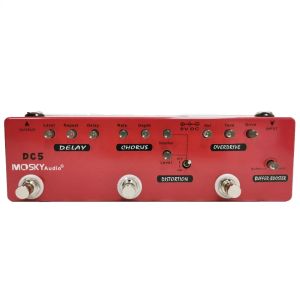 MOSKY DC5 Guitar Multi Effects Pedal 6 in 1 Delay + Chorus + Distortion + Overdrive + Booster + Buffer Full Metal Shell with True Bypass(24h shipping)