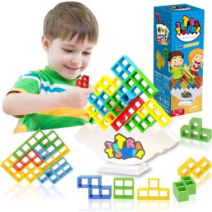 Balance Game Swing Stacking High Toy Russian Building Blocks Stacking Tetris Tower Kids Party Toy