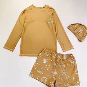 3 pcs Quality Swimming Suit Kids Baju Baby Boys Baju Renang Quality kids Swimwear 1-14 Yrs Old