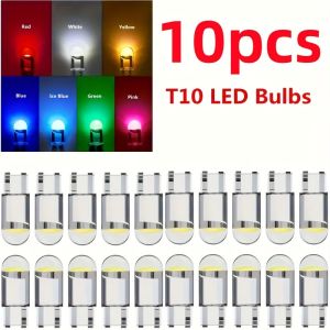10-Pack T10 LED Bulbs 7 Vibrant Colors White Green Ice Blue Yellow Red Blue Pink Easy Installation 12V Hardwired Room Lighting