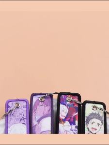 Bandai | 1 CHIẾC Họa Tiết Hoạt Hình Thêu Móc Khóa Vòng Kim Loại Thẻ Chìa Khóa Dây Đeo Dành Cho Thanh Niên Túi Xách Di Động Ba Lô Trang Trí Mặt Dây Chuyền Nhỏ Cosplay Phụ Kiện