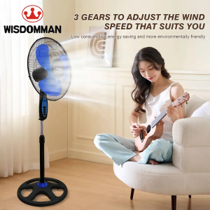 WISDOMMAN 16" Stand fan Electric fan Vertical fan Floor fan Standing fan WSF-1610