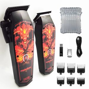 New MadeShow D2 M10M11 Professional Hair Clipper + Trimmer Set 0.1mmMair Cutting Machine Cutting T Blade High Speed High Quality