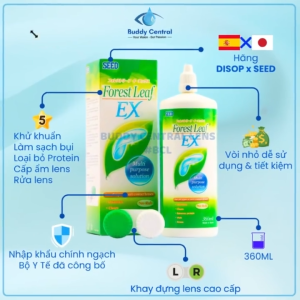 Combo 2 Nước ngâm rửa lens kính áp tròng SEED Forest Leaf EX 360ml - Buddy Central