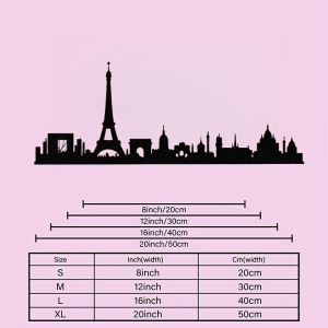 CIFbuy | CIFBUY Paris Theme Metal Wall Art Modern Living Room Office Decor Geometric Iron Painting Stylish Home Decoration Travel Gift