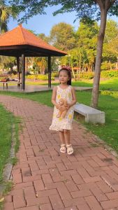 Đầm Xoè Cổ Yếm Sát Nách Hoa Nhí Tamiuy Cho Bé Gái 1-10 Tuổi