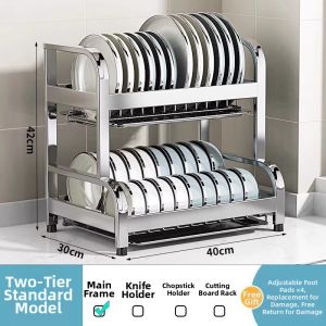 B&W | Multifunctional 304 Stainless Steel Kitchen Storage Rack