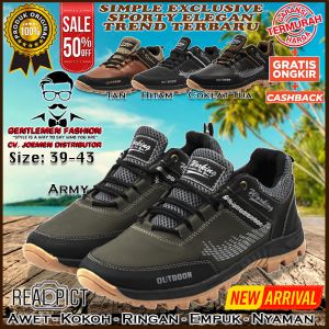 Sepatu Gunung Kulit Pria Premium Jahitan Rapih Kuat Awet Ringan Empuk Nyaman Anti Slip Kerja Boots Boat Boot Formal Hiking Biker Olahraga Outdoor Joging Lari Kasual Casual Import Pria Cowok Cowo Laki Laki Dewasa Kekinian Terbaru G-10