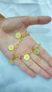 Gelang Koin Queen Elizabeth Titanium Gelang Fashion Wanita Elegan Korea Style GLT203