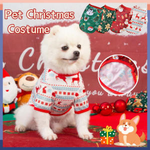 Pet Christmas Costume Cute Comfortable Cartoon Clothing T-Shirt Casual Vests Festival Pet Supplies