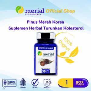 Merial Res Pine Korea - Isi 30 Kapsul / Hancurkan Plak Kolesterol / Atasi Hipertensi