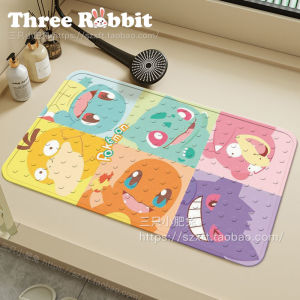 Non-Slip Bathroom Mat Pet Pokemon Shower Bath Room Special Anti-Fall Home Use Foot Pad Toilet Mat Cartoon Anime Style