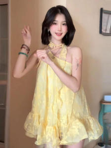 Đầm dài CHANGTONG dây vai dáng A ôm body phong cách nhẹ nhàng