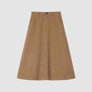 ICICLE | Natural Undyed Wool Camel Knitted Half Skirt