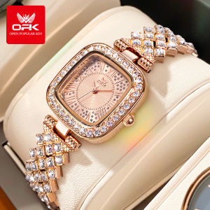 OPK Watch For Women Korean Style Casual Waterproof Original Luxury Diamond Dial  Stainless Steel Ladies Watch