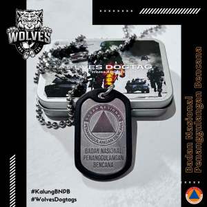 Kalung BNPB / dogtag logo bnpb / Kalung logo bnpb / badan nasional penanggulangan bencana / aksesoris bnpb Bandul Rantai