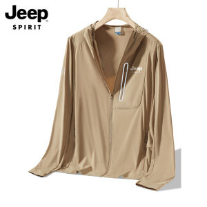 JEEP SPIRIT | Áo Khoác Bảo Vệ Chống Nắng UPF50 Có Mũ Trùm Đầu Cho Nam Mùa Hè