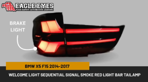 BMW X5 F15 2014-2018 LED SEQUENTIAL SIGNAL WELCOME LIGHT RED SMOKE LIGHT BAR TAILLAMP