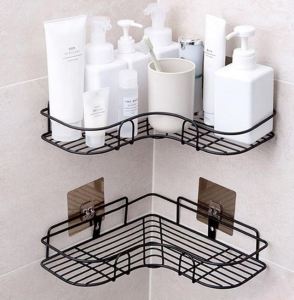 Corner Shelf Bathroom Kitchen Organizer Storage Rack Wall Hanging Adhesive No Drilling Shower Rack