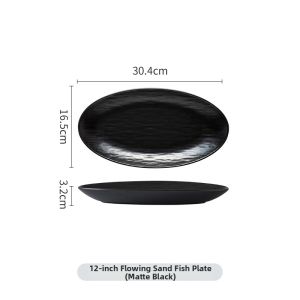 Creative Ceramic Fish Plate Extra Large Elliptical