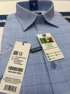 Áo sơ mi viettien ngắn tay lai ngang (1S6232)