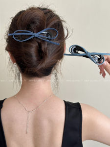 Kẹp Tóc Búi Cài Nơ Xanh Denim Cho Phụ Nữ Kẹp Tóc Cao Cấp Kẹp Tóc Sau Đầu Kẹp Tóc Kiểu Hàn Quốc Phụ Kiện Tóc Thời Trang