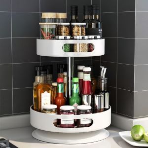 Rotating Corner Kitchen Spice Rack