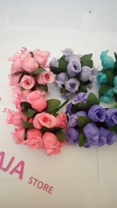 12 MAWAR KUNCUP MINI MAWAR KECIL KUNCUP BAHAN MAHAR BINGA MAHAR HIASAN MAHAR