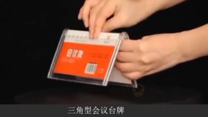 V Tent Shaped Acrylic Card Holder Both Sides Name Card/Price Tag/Photo/Tag Label Transparent Display