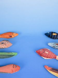 đồ chơi nhồi bông và catnip hình cá 1 set dành cho mèo - T3 PETS SHOP