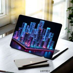 2 Pcs Technology Laptop Stickers 15.07x10.82 Inches PVC Oil Painting Aesthetic Game Decals for Tablet PC Waterproof Laptop Skins