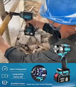 Makita Impact Wrench Heavy Duty Japan Electric Wrench Rechargeable Power Tools Set Impact Drill Cordless Full Set For Motorcycle With Hammer Cordless Drill Brushless 2 Battery Original With Charger