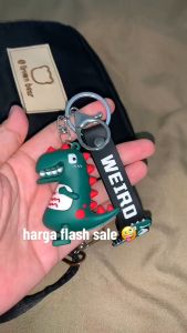 Dinosaurus Gantungan Kunci Kartun Imut-imut Tas Aksesoris Mode Liontin Hadiah