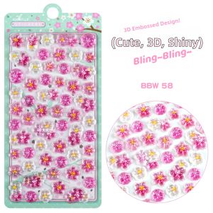 Shanle | Kawaii Sakura 3D Crystal Childrens Decorative Sticker