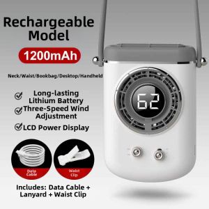 LIWAN | Digital Portable USB-Powered Hanging Fan