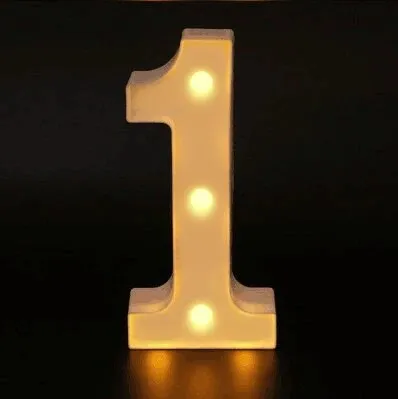 Number Letter Lamp Luminous Alphabet LED Lights Decororation Night Light for Home Wedding Birthday Christmas Party Decoration