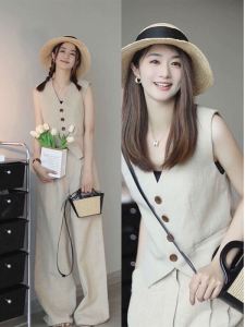 Summer Clothes Matching a Set of Accessible Luxury Stylish Cold Series Chic Chanel-Style Western Style Suit Vest Two-Piece Set